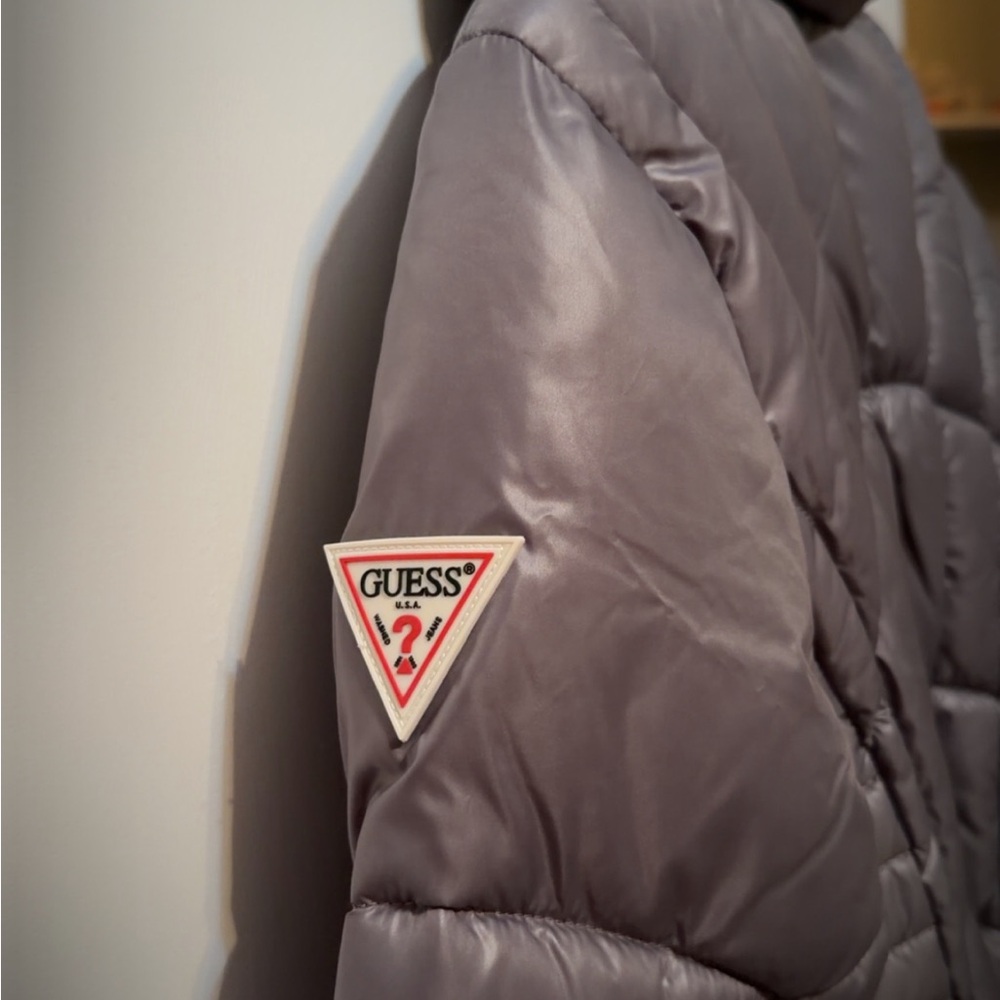 Guess Silver Quilted Jacket